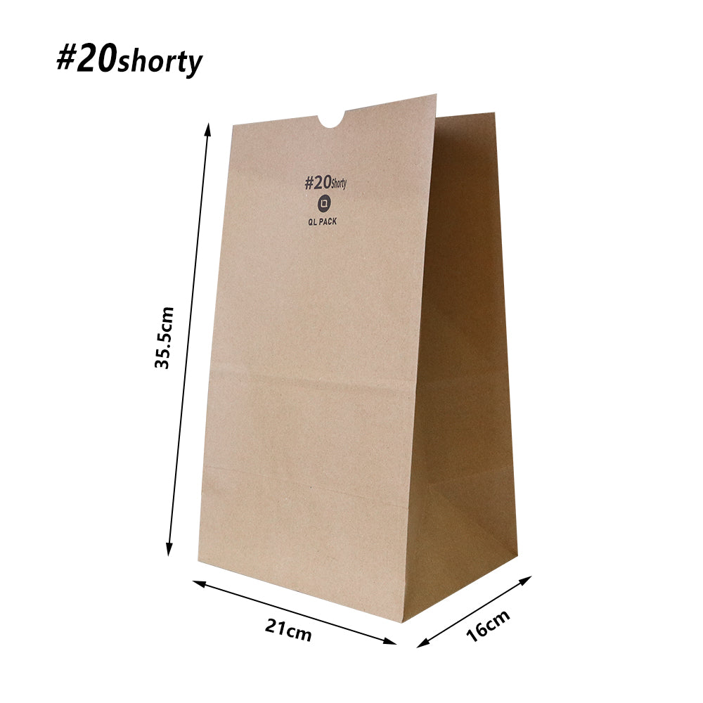 #8 #12 #16 #20Shorty Paper Bag